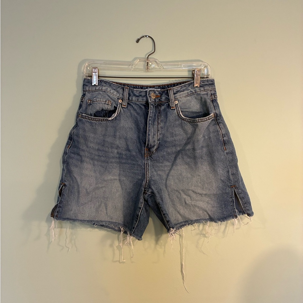 Forever 21 Distressed Blue Jean Shorts